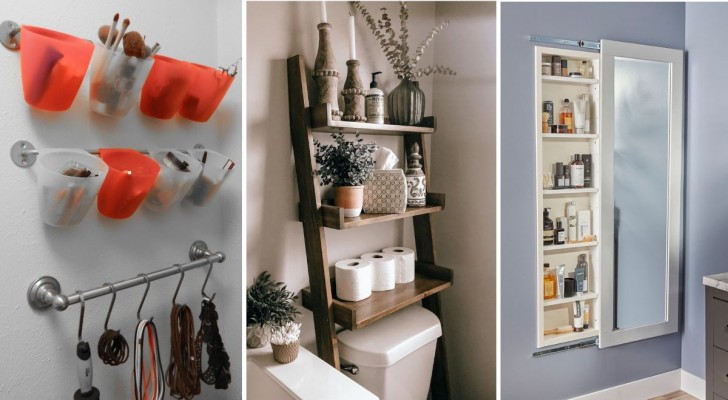 12 kreativa hyllor och skåp för att bättre organisera ett litet badrum