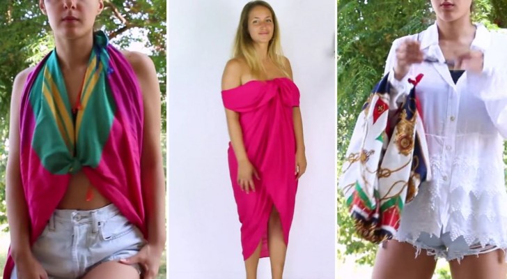 15 modi fantasiosi per indossare pareo e foulard come vestiti o accessori