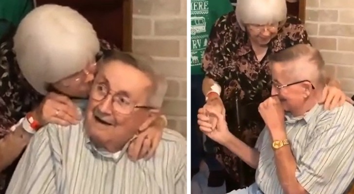 Una coppia di anziani si riunisce dopo tanto tempo: impossibile non commuoversi