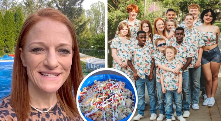 Sie hat 12 Kinder und denkt sich eine einfache, aber wirksame Methode aus, um allen das Essen zu servieren.