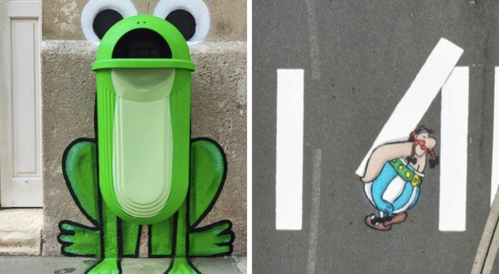13 leuke straatkunstwerken die je laten glimlachen terwijl je door de stad slentert