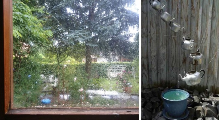 Samla upp regnvattnet med regnkedjor även om du bor i en lägenhet