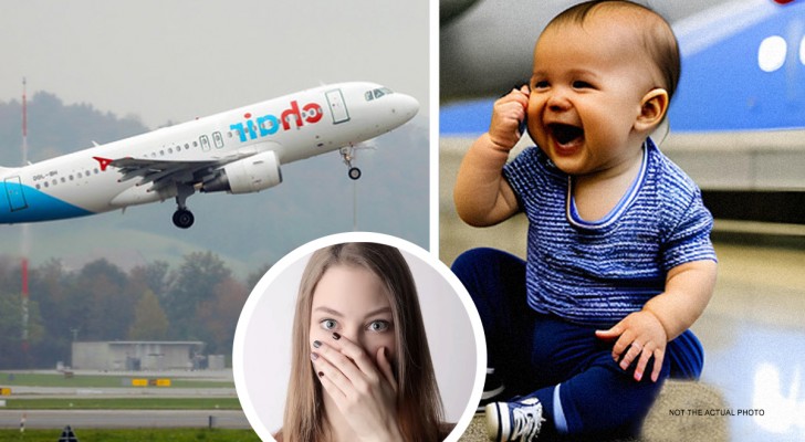 A plane is forced to turn back because a mother forgot her infant son at the airport