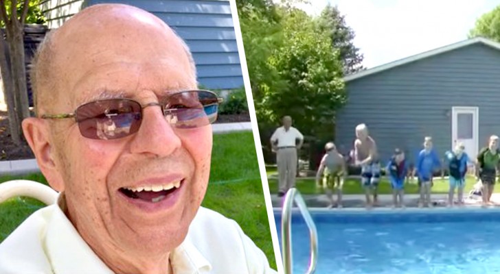 Dopo la scomparsa di sua moglie, 94enne costruisce una piscina in casa, ma non per se stesso