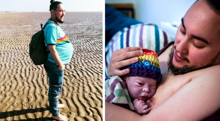 Transgender father gives birth to his third child and shares his experience with everyone