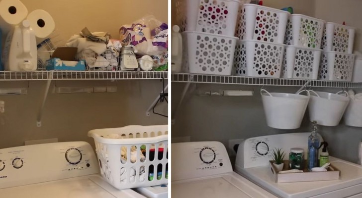 Förvandla en stökig garderob till en välutrustad och organiserad tvättstuga