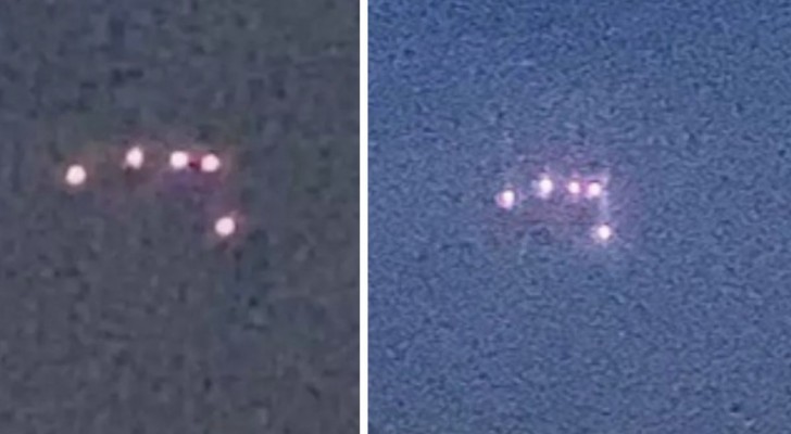 En flotta av UFO:s har setts och filmats ovanför en militärbas