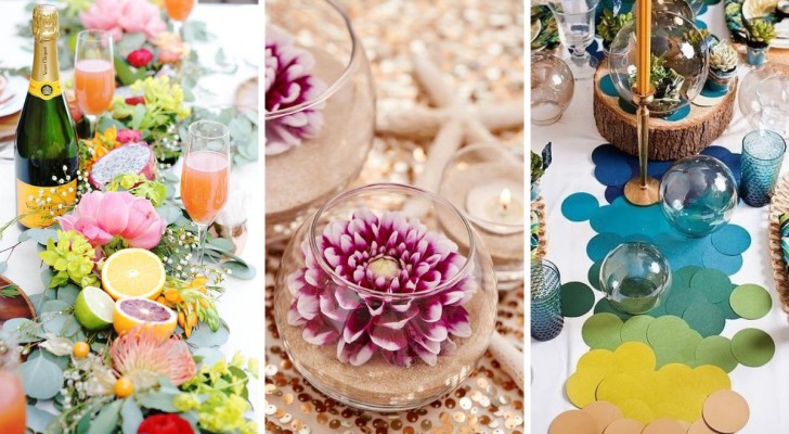 Surprenez vos invités avec des tables décorées avec toutes les couleurs de l'été