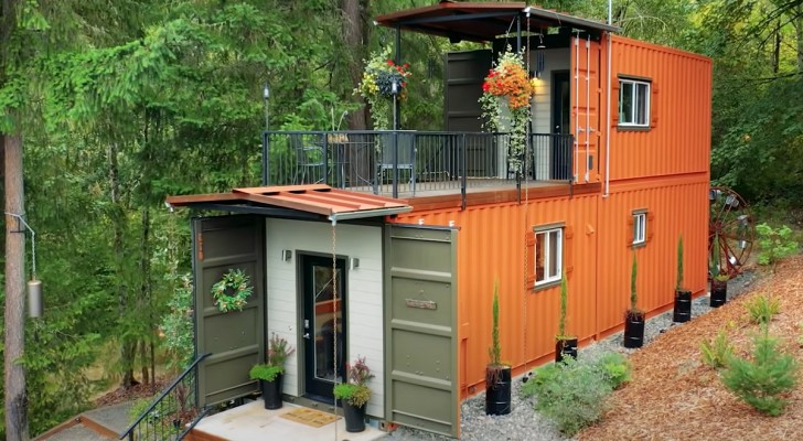 Coppia acquista due container e li trasforma in una casa meravigliosa dotata di ogni comfort (+ VIDEO)