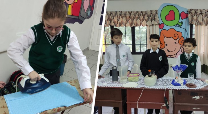 "Es importante preparar a los alumnos para la vida": escuela enseña a cocinar, planchar y lavar la ropa