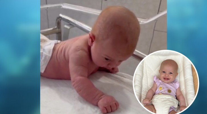 En 3-dagarsbaby börjar plötsligt att krypa, lyfta på huvudet och prata (+VIDEO)