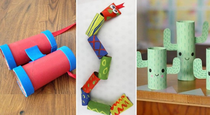 10 einfache und interessante kreative Basteleien für Kinder mit Toilettenpapierrollen
