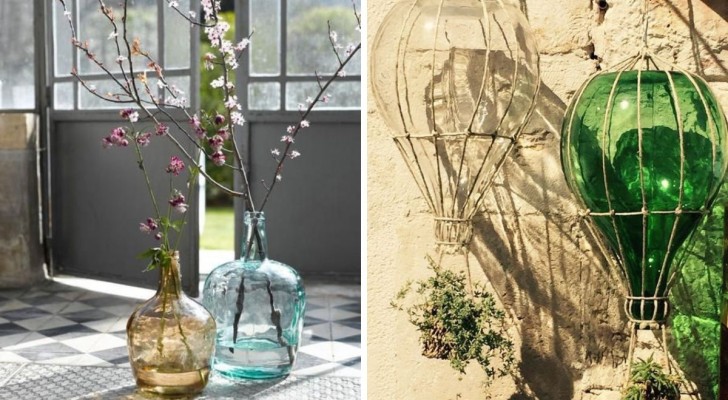 11 onweerstaanbare ideeën om je huis te versieren met glazen mandflessen