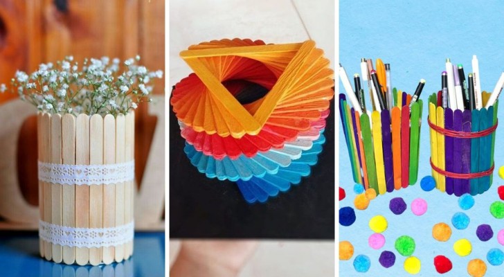 Gekleurde pennenhouders en nog veel meer: 12 fantasierijke DIY-knutselwerkjes om ijsstokjes te recyclen