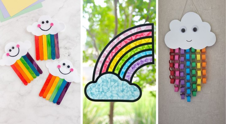 Mit diesen 7 Vorschlägen macht das Basteln von Regenbögen mit den Kindern Spaß