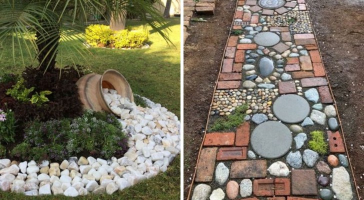 11 fantastische ideeën om de hele tuin te versieren met stenen