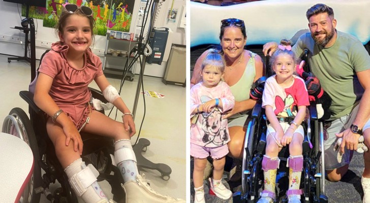 In een rolstoel op slechts 4-jarige leeftijd: een anonieme miljonair betaalt haar operatie en een reis naar Disneyland