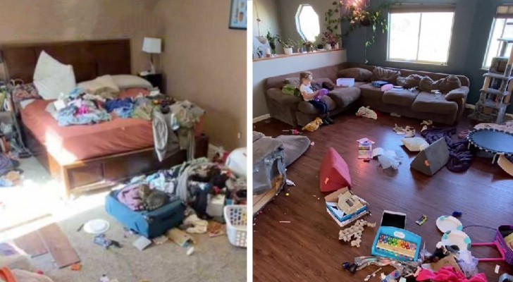 Une maman de cinq enfants travaille 10 heures par jour : son mari laisse la maison dans cet état