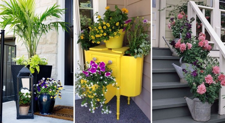 12 schöne Blumenvasen für Ihre Haustür