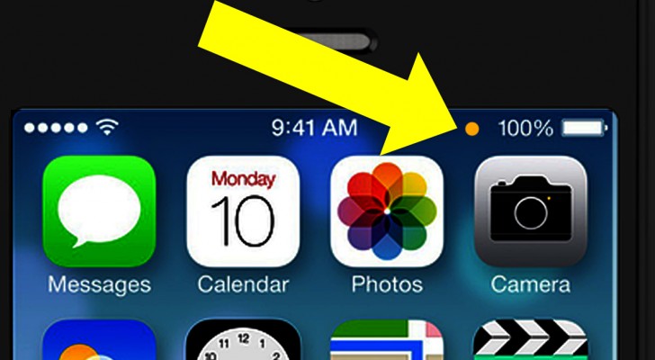 Denna orange prick dyker upp då och då på din mobiltelefon: vet du vad den indikerar? 