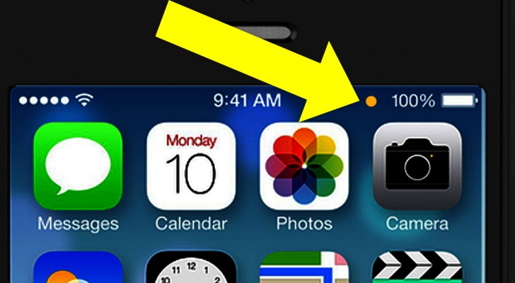 Sul tuo cellulare compare ogni tanto questo punto arancione: sai cosa indica?
