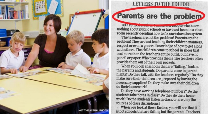 Lettera di un'insegnante in pensione sconvolge l'opinione pubblica: "sono i genitori il problema"