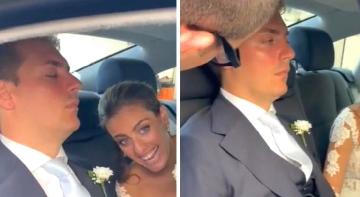 The groom falls asleep immediately after the wedding ceremony: the bride can't believe her eyes