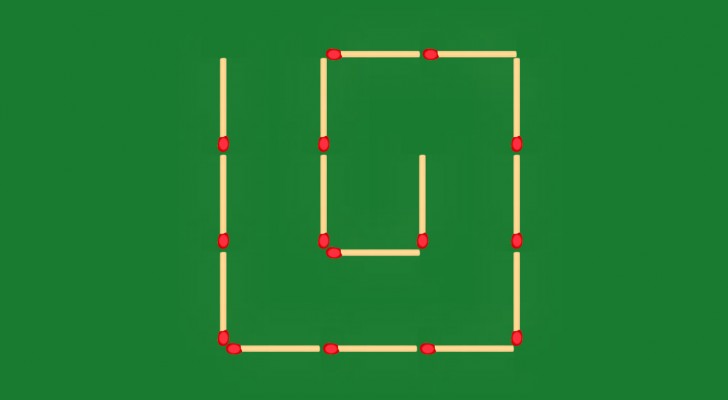 Prova a creare due quadrati muovendo solo 3 fiammiferi