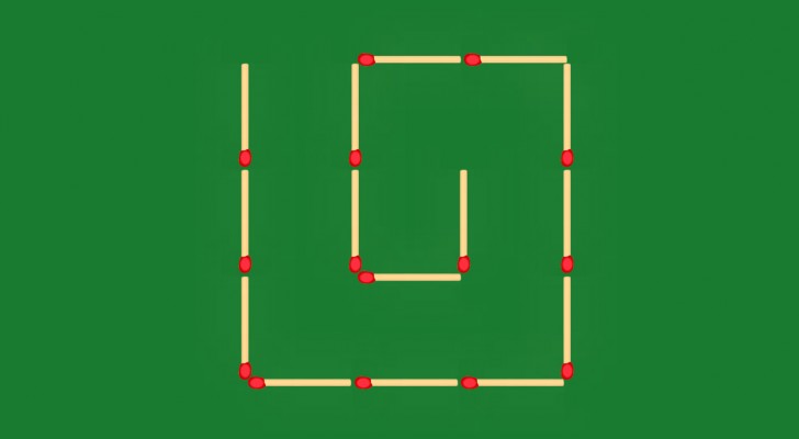 Tente fazer dois quadrados movendo apenas 3 fósforos