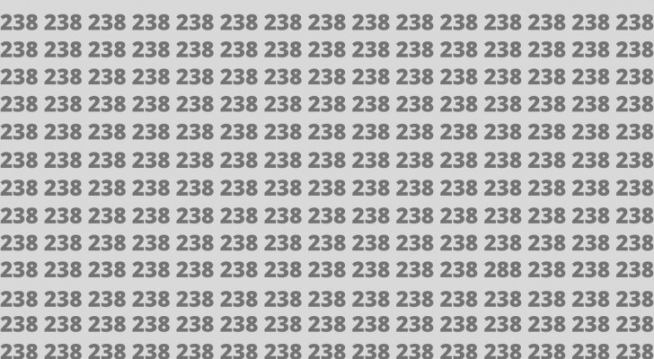 Bewijs dat je uitzonderlijk goed kunt zien: vind het getal 288 in 15 seconden