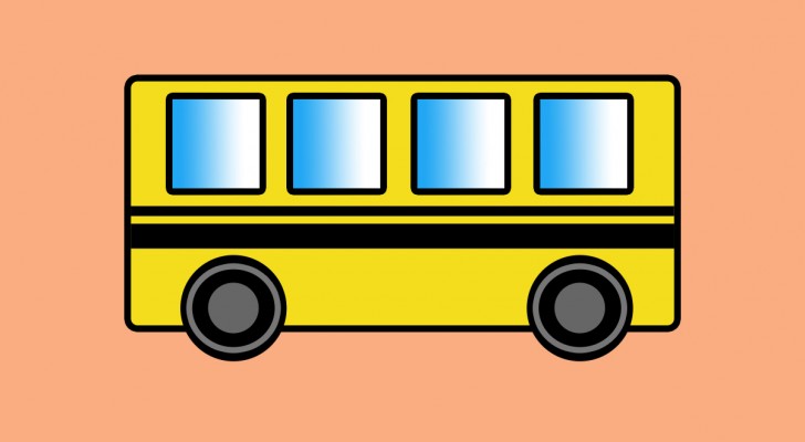 Logikspiel: Kannst du sagen, in welche Richtung der Schulbus fährt? Warum? 