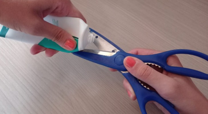 Avete mai messo il dentifricio sulle forbici? Bastano pochi minuti per un risultato eccellente