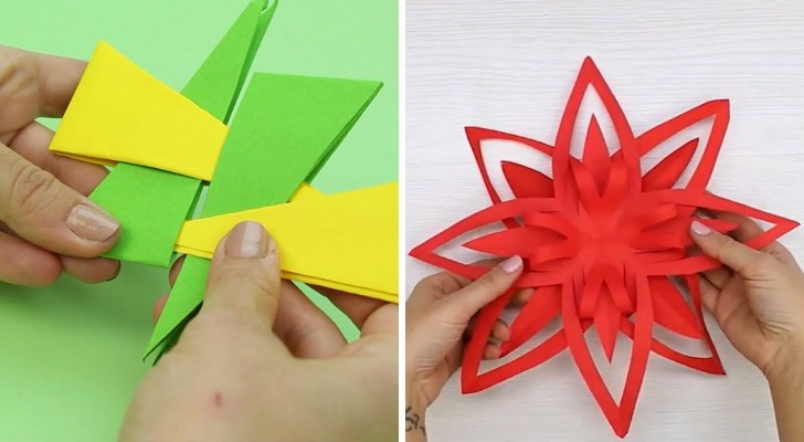 Stelle di carta tridimensionali: 2 metodi creativi per realizzarne di bellissime con l'origami