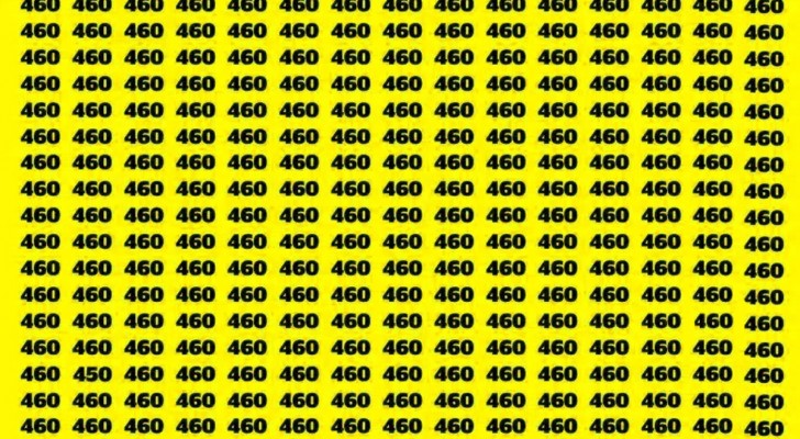 Visuelle Herausforderung: Können Sie die Zahl 450 in der Mitte der 460er-Reihe in zehn Sekunden finden?
