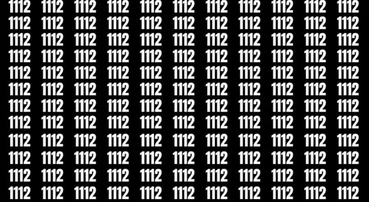 Visuell utmaning: om du har en bra syn kan du hitta 1117 bland alla 1112 på kortast möjliga tid