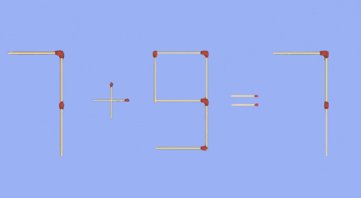 Matchstick puzzle: move a single match to make the mathematical operation true