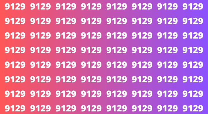 Visuelle Herausforderung: Sie haben nur 8 Sekunden Zeit, um die Zahl 9179 in der Mitte von 9129 zu finden.