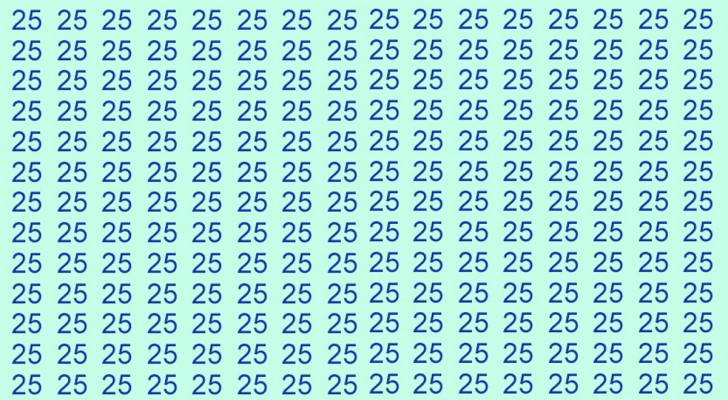 Zoek het getal 23 dat verborgen zit in de afbeelding: wie een goed gezichtsvermogen heeft, vindt het in 15 seconden