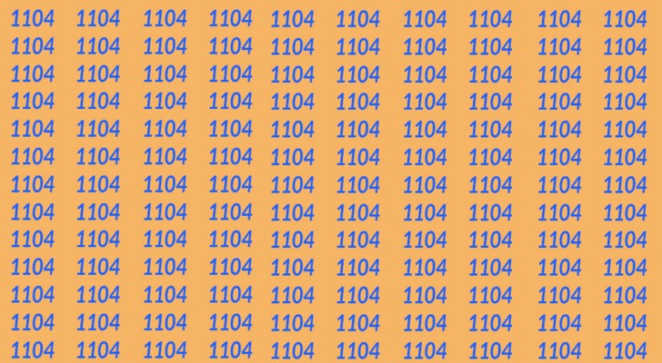 Trouvez le nombre 1102 en seulement 10 secondes et résolvez le test visuel