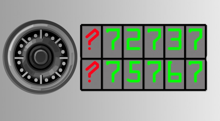 Logicaquiz:kom erachter wat de onbekende cijfers zijn en de kluis open kan