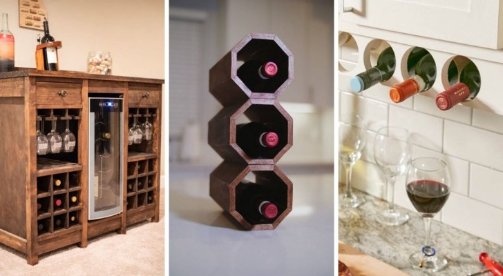 Vinhållare hemma: inspireras av 12 gör-det-själv-idéer för flaskhållare av alla de slag