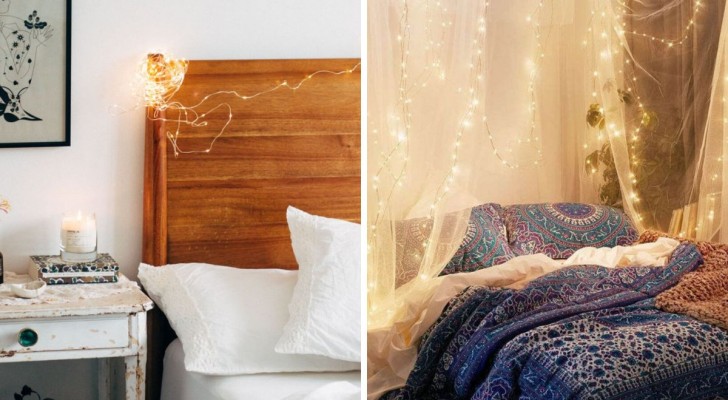 Breng magie in de slaapkamer met lichtjes: 9 ideeën om uit te proberen