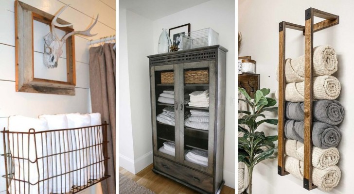 Porte-serviettes dans la salle de bain : 14 idées pour mettre de l'ordre et décorer avec originalité 