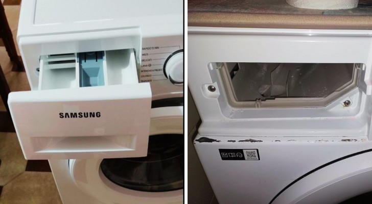 Fai sparire muffa e rimasugli di detersivi dalla vaschetta della lavatrice con pochi gesti