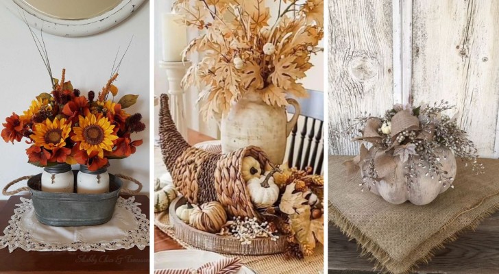 Versier de tafel in shabby-stijl: 16 interessante creatieve ideeën voor herfstdecoraties