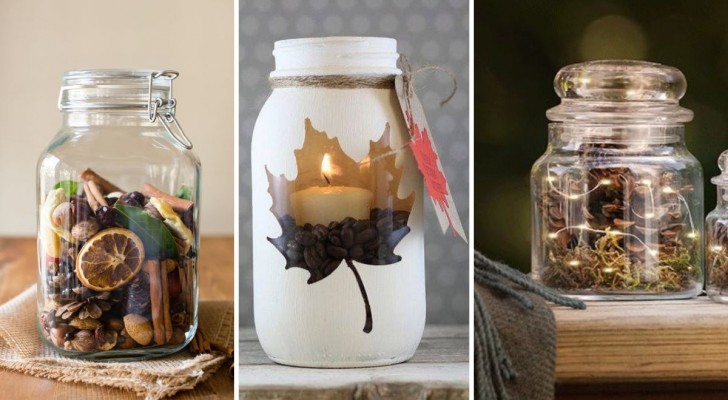 Decorate l'autunno con il riciclo creativo: 14 decorazioni adorabili con i barattoli di vetro