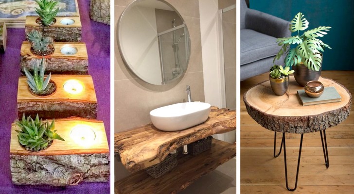 Que pouvons-nous créer à partir d'un simple tronc en bois ? Voici 16 idées géniales pour meubler la maison de façon originale 