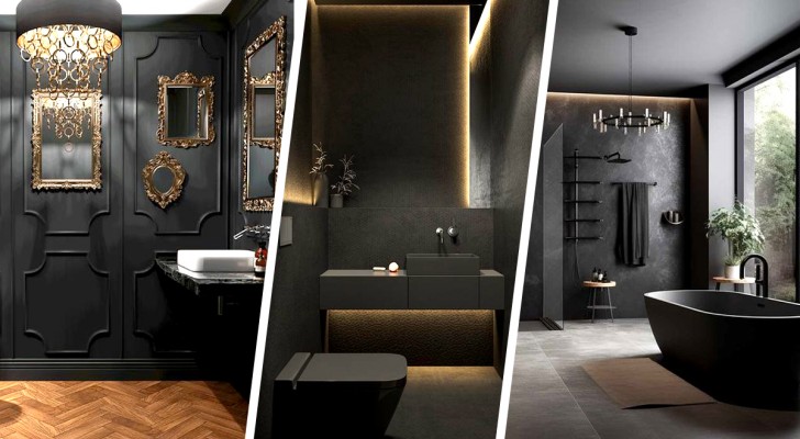 Pensi che avere il bagno nero sia poco elegante? Dai un'occhiata a queste 16 idee per ricrederti