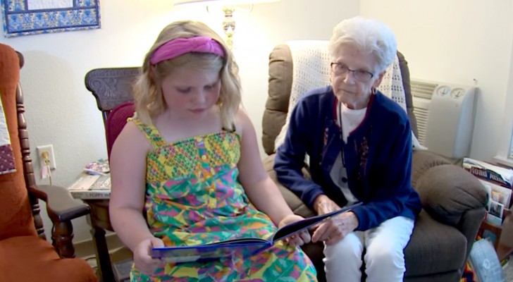 Dit 7-jarige meisje houdt ervan om oudere mensen gezelschap te houden en hen verhalen voor te lezen (+VIDEO)