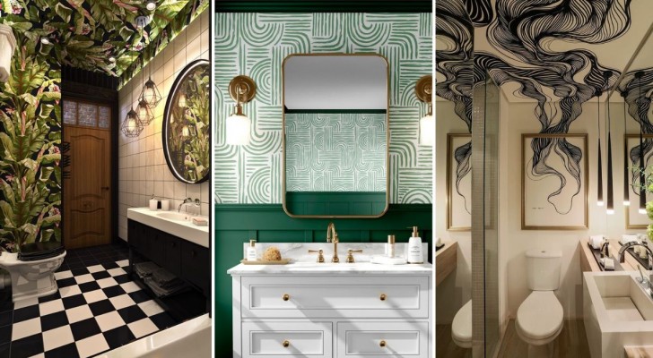 Décorer la salle de bain et les toilettes avec du papier peint : 12 idées pour une salle de bain et des toilettes pleines de style 